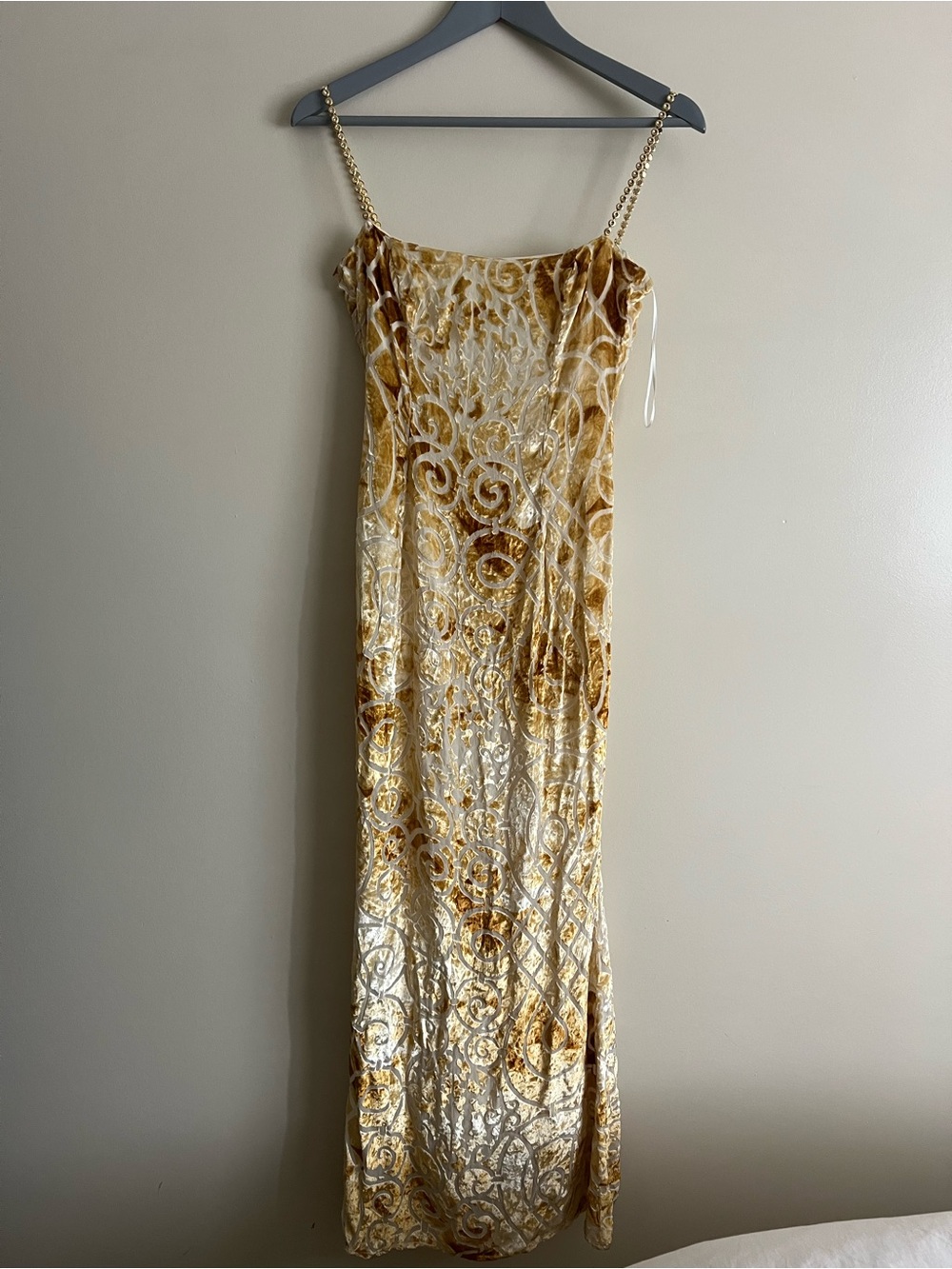 Vintage Escada couture velvet maxi gown